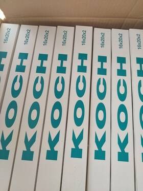 102-380-017 Koch Box Of 12 New Open Multi Pleat 16x20x2 Air Filters
