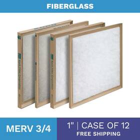 274-160-250 Koch Filter 16x25x1 Fiberglass Air Pack Of 12