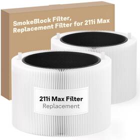 Leemone B0f8b2v4c7 2 Pack Blue Pure 211i Max Smokeblock Filter Replacement Compatible