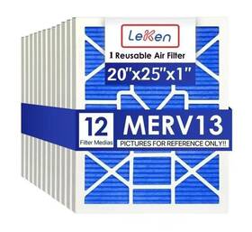 Leken 749771791259 20x25x1 Ac Furnace Hvac Filter Reusable Electrostatic Filters Merv 13 For Hou