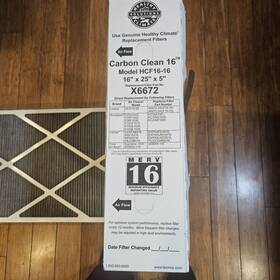X6672 Lennox 810105200393 16x25x5 Merv 16 Healthy Climate Furnace And Ac Air Filter