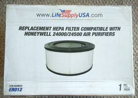 24500 Life Supply Usa Er012 Replacement Hepa Filter For Honeywell 24000/24500 Air Purifiers