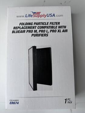 Er674 Life Supply Usa Folding Particle Filter Replacement For Blueair Pro M L Xl Air Purifier
