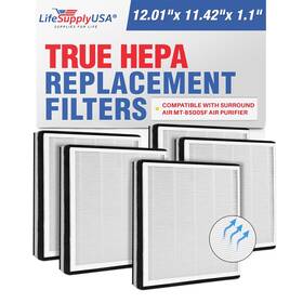 Lifesupplyusa 843464114735 3-in-1 True Hepa Air Cleaner Replacement Filter Activated Carbon P