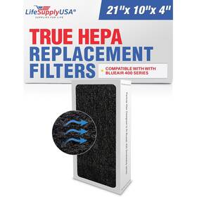 Lifesupplyusa 843464115374 Smokestop Carbon Particle Filter With All Blueair 400 Series Air Purifiers 40