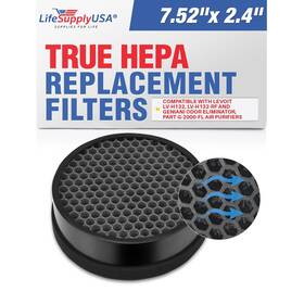 Lifesupplyusa 843464120026 2-in-1 True Hepa Air Cleaner Replacement Filter Activated Carbon Charcoal C