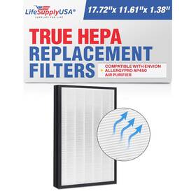 Ap450 Lifesupplyusa 843464120873 True Hepa Filter Replacement Compatible With Envion Allergypro Air Puri