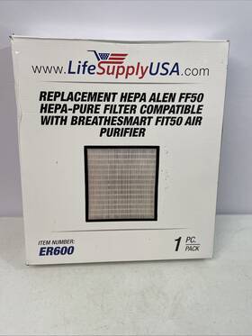 Ff50 Lifesupplyusa 843464124741 True Hepa Air Cleaner Filter Replacement Hepa-pure Compatible With Alen New