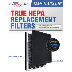 Lifesupplyusa 843464140819 3-in-1 True Hepa Air Cleaner Replacement Filter Pre-filter