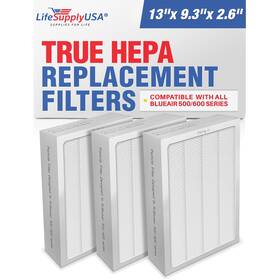 Er006 Lifesupplyusa True Hepa Filter Replacement Compatible With Blueair All 500/600 Series