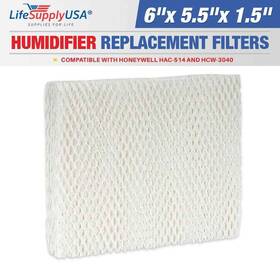 Hcw-3040 Lifesupplyusa Er158-hd Humidifier Filter Replacement Compatible Honeywell Hac-514