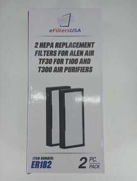 Er182 Lifesupplyusa 2 Hepa Replacement Filters For Alen Air Tf30 T100 T300 Purifier
