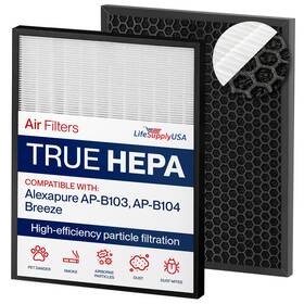 Apb102 Lifesupplyusa Er689 Inch Hepa Activated Carbon Filter Set For Alexapure Breeze 3049
