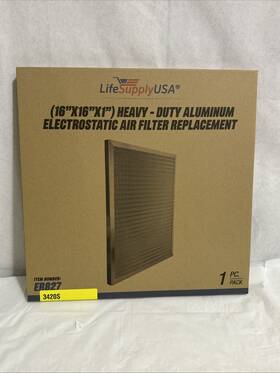 Er827 Lifesupplyusa 16x16x1 Aluminum Electrostatic Air Filter Replacement Washable