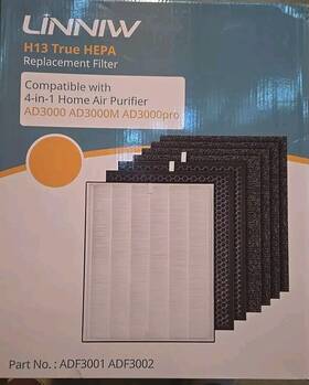 Ad3000m Linniw H13 True Hepa Replacement Filter