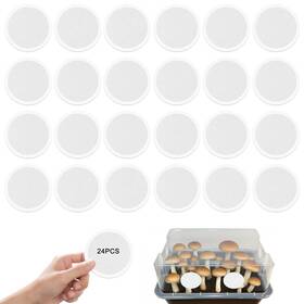 Loghohu 744110393088 24 Pcs 2.5 Inch Monotub Adhesive Filter Disks 2mm Thick Synthetic Mushroom Diy