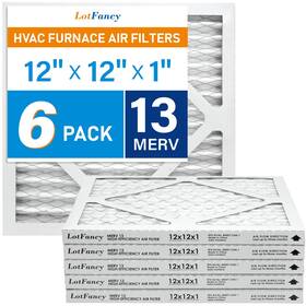 13y-5403-u Lotfancy 12x12x1 Air Filter Merv 13 6-pack Electrostatic Pleated Hvac Furnace Fil