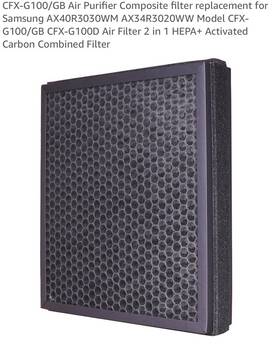 Cfx-g100d Lrfdress Cfx-g100/gb Hepa Activated Carbon Filter For Samsung