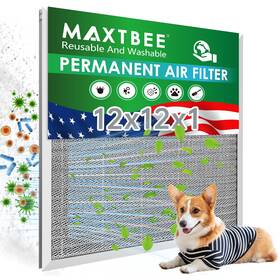 Maxtbee 840322307193 12x12x1 Air Filter Electrostatic Reusable Washable Hvac Ac Furnace Fil
