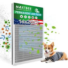 Maxtbee 840322307216 14x20x1 Air Filter Electrostatic Reusable Washable Hvac Ac Fur