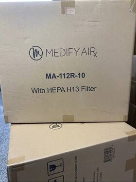 Medify Air Ma-112r-10 Hepa H13 Carbon Replacement Filters Box Of 10