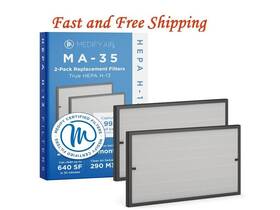 Ma-35 Medify Air Genuine Replacement Filter For Allergens Wildfire Smoke Dust Odors 2pck