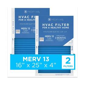 Ma-hvac-13a16254-2 Medify Pro 16x25x4 Filter Merv 13 E-11 Media Air Cleaning Pleated 2pack 1662
