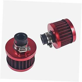 Miao Machinery Amwmbd10528 2pcs 12mm Air Filter Mini Universal Red Motor Cone Cold Clean Intake