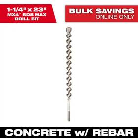 Milwaukee 705353491856 Sdsmax 4ct Mx4 1-1/4 Inch X 18 23