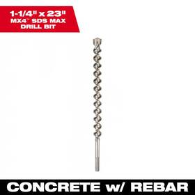 Milwaukee 726084517356 Sdsmax 4ct Mx4 1-1/4 Inch X 18 23