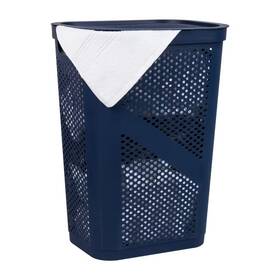 Mind Reader 313106969929 Navy 23.5 H X 13.75 W 17.25 D Plastic Modern 60l Slim Ventilated Rectangle Lau