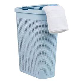 Mind Reader 445055285270 Baby Blue 23.5 Inch H X 10.4 W 18 L Plastic Modern 40l Slim Ventilated