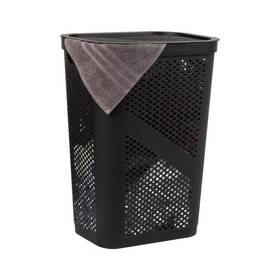 Mind Reader 711181713541 Black 23.5 Inch H X 13.75 W 17.25 L Plastic Modern 60 Rectangle Laundry