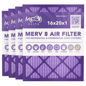 Moaj 641320750345 16x20x1 Air Filter 4-pack 8 Elite Dust Defense Based In Usa Quality