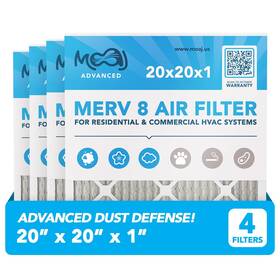 Moaj 641320750383 20x20x1 Air Filter 4-pack 8 Advanced Dust Defense Based In Usa Qual