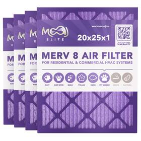 Moaj 641320750413 20x25x1 Air Filter 4-pack 8 Elite Dust Defense Based In Usa Quality