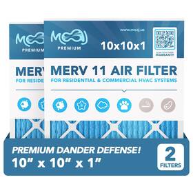 Moaj 679625949805 10x10x1 Air Filter 2-pack Merv 11 Premium Allergen Defense Based