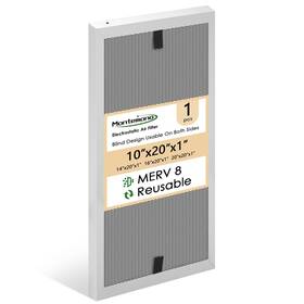 Merv8 Montemono 789537599217 10x20x1 Furnace Filter Replacement Aluminum Electrostatic A
