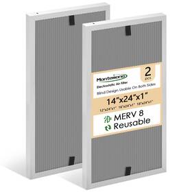 Merv8 Montemono 789537599309 14x24x1 Hvac Filter Aluminum Electrostatic Air Repla
