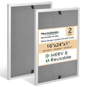 Merv8 Montemono 789537599408 16x24x1 Hvac Filter Aluminum Electrostatic Air Repla