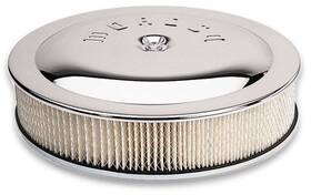 Moroso 084663659461 65946 Chrome Air Cleaner Kit 14 Inch X 5 Fits 4500 Series Carbs