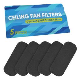 1auy Mvsdiscv 5pcs Ceiling Fan Carbon Filters Activated Coconut Shell Pads Air Purifier