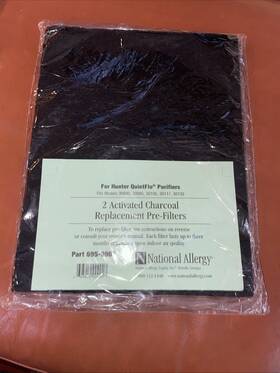National Allergy Supply 643910009017 Activated Charcoal Replacement Pre-filter For Hunter Quiet Flo Purifiers