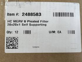 2488583 National Brand Alternative Pleated Air Filter 20x20x1 12 Pack Merv 8