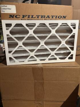 Fk12x20x4-m8-4 Nc Filtration 12x20x4 Air Filter 6-pack Merv 8 Actual Size 11.5 X 19.5 3.75 Inch