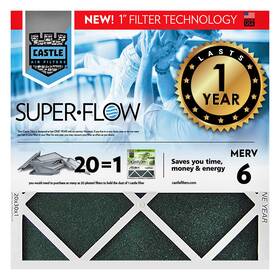 No-toil 852020006421 Castle Filters -year Hvac Furnace Filter 6 16 Inch X 20 1
