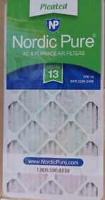 10x24x1m13-6 Nordic Pure 10x24x1 Pleated Merv 13 Air Filters 6 Pack