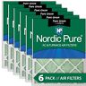 Nordic Pure 12x20x1 Green Plus Carbon Ac Furnace Air Filters 6 Pack