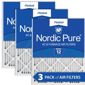 13x21.5x1cm12-3 Nordic Pure 13x21.5x1 Carrier Replacement Merv 12 Air Filters 3 Pack