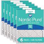 Nordic Pure 14x14x1 Merv 14 Pleated Ac Furnace Air Filters 6 Pack